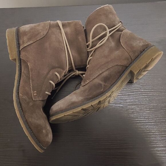 Steve Madden Taupe Real Suede Low Combat Boots 9 - Picture 5 of 10